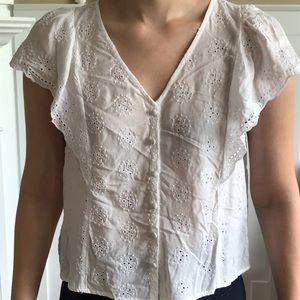Loft white sleeveless top-xsp